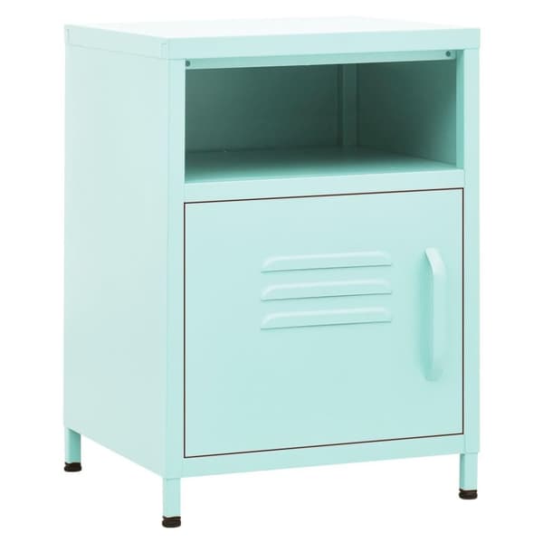 vidaXL natborde 2 stk. 35x35x51 cm stål mintgrøn