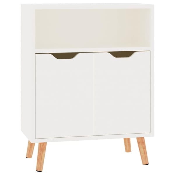 vidaXL Skänk vit högglans 60x30x72 cm konstruerat trä