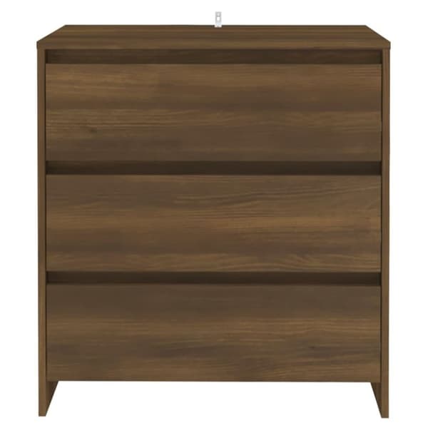 vidaXL skænk 70x41x75 cm spånplade brun egetræsfarve