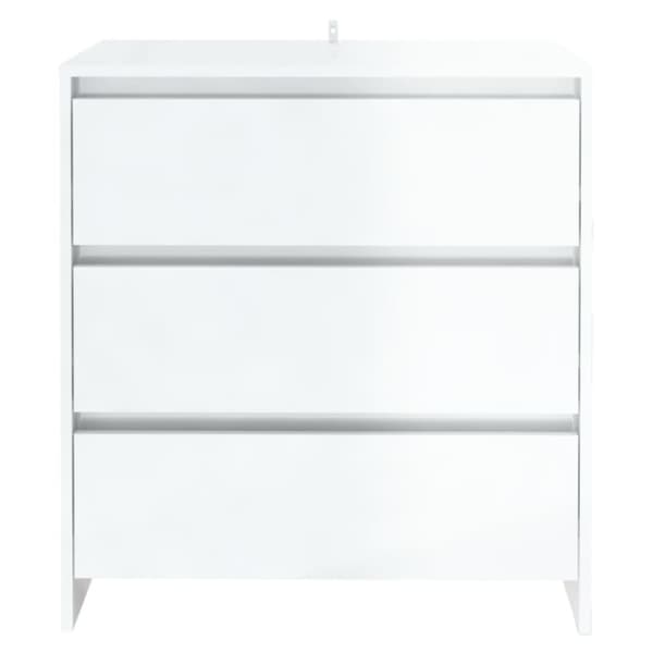 vidaXL skænk 70x41x75 cm spånplade hvid højglans