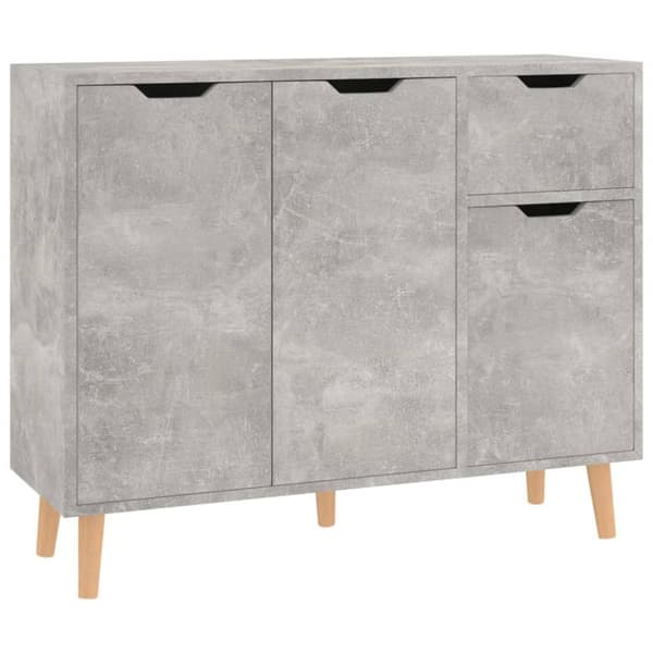 vidaXL Skjenk betonggrå 90x30x72 cm konstruert tre