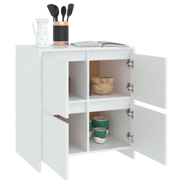 vidaXL Senkki valkoinen 70x41x75 cm lastulevy