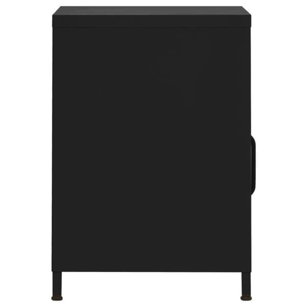 vidaXL Nattbord 2 stk svart 35x35x51 cm stål