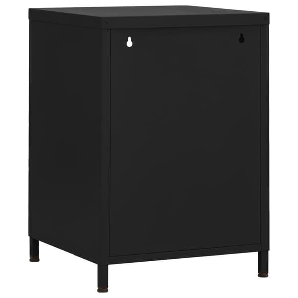 vidaXL Nattbord 2 stk svart 35x35x51 cm stål