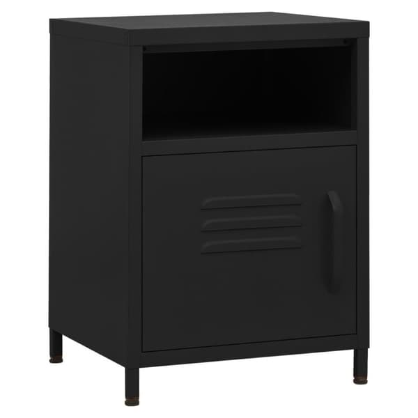 vidaXL Nattbord 2 stk svart 35x35x51 cm stål