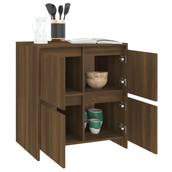 vidaXL Senkki ruskea tammi 70x41x75 cm lastulevy