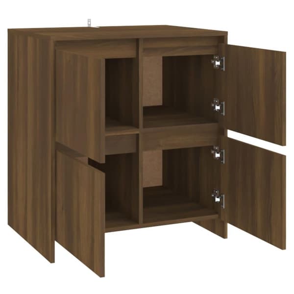 vidaXL Senkki ruskea tammi 70x41x75 cm lastulevy