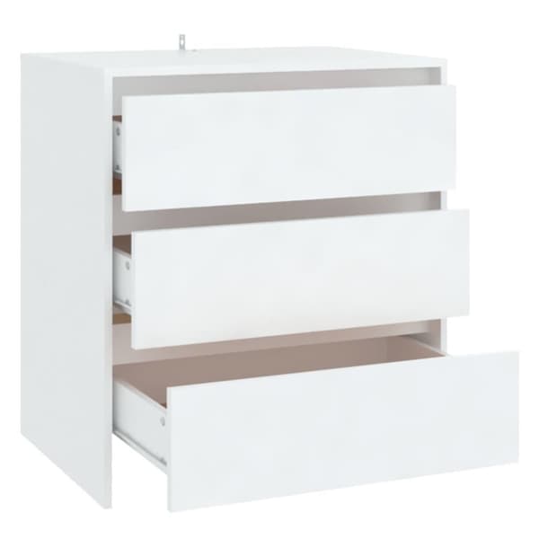 vidaXL Skjenk hvit 70x41x75 cm sponplate