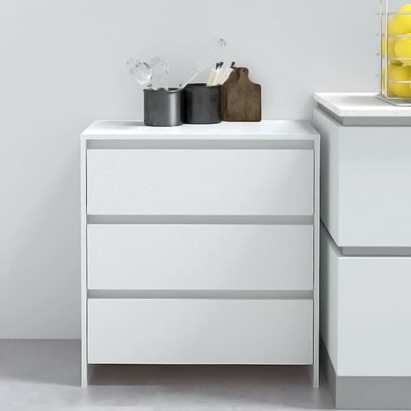 vidaXL Skjenk hvit 70x41x75 cm sponplate