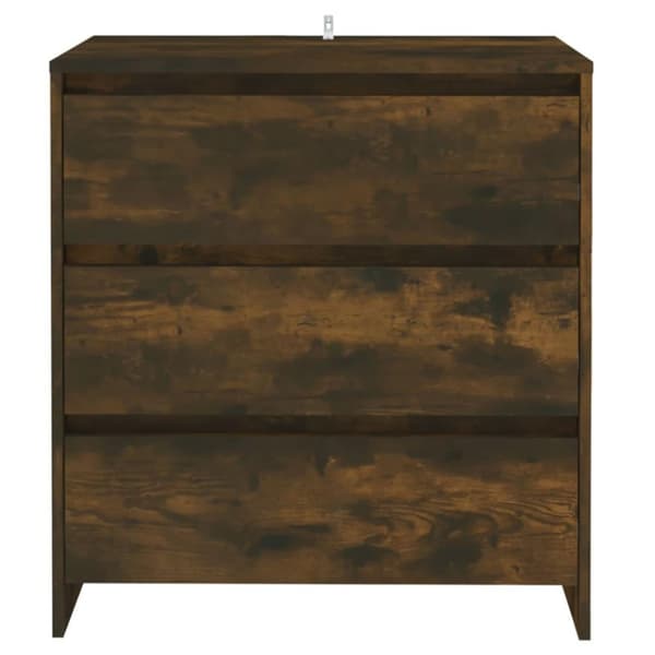 vidaXL skænk 70x41x75 cm spånplade røget egetræsfarve