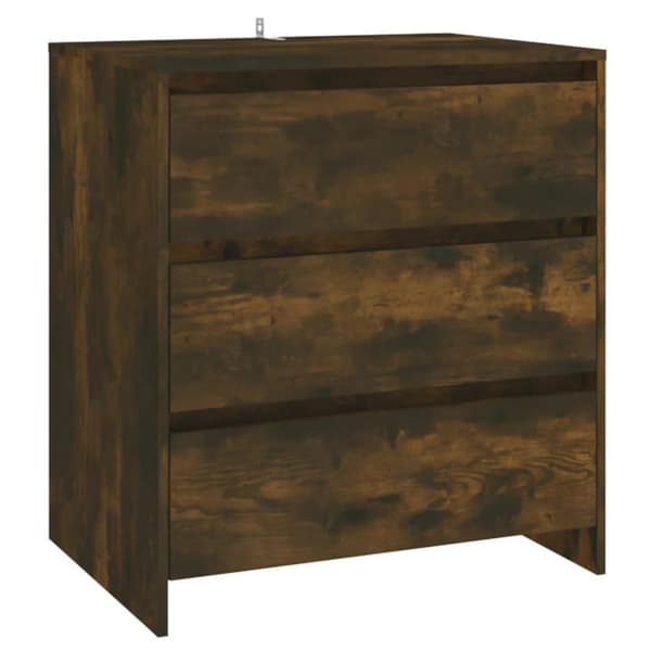 vidaXL skænk 70x41x75 cm spånplade røget egetræsfarve