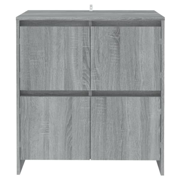 vidaXL Skänk 2 st grå sonoma-ek 70x41x75 cm spånskiva