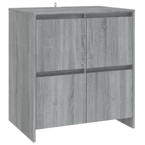 vidaXL Skänk 2 st grå sonoma-ek 70x41x75 cm spånskiva