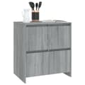 Pikkukuva 3 / 11: vidaXL Senkit 2 kpl harmaa Sonoma 70x41x75 cm lastulevy