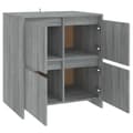 Pikkukuva 11 / 11: vidaXL Senkit 2 kpl harmaa Sonoma 70x41x75 cm lastulevy