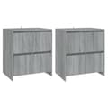 Pikkukuva 1 / 11: vidaXL Senkit 2 kpl harmaa Sonoma 70x41x75 cm lastulevy