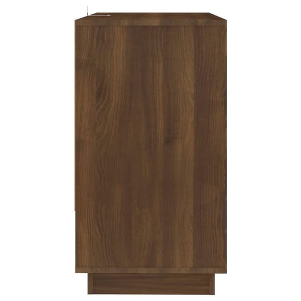 vidaXL skænk 70x41x75 cm spånplade brun egetræsfarve