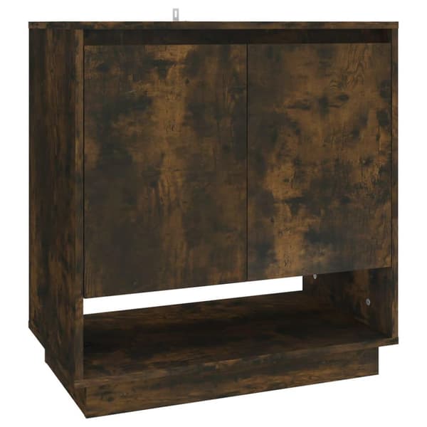 vidaXL skænk 70x41x75 cm spånplade røget egetræsfarve