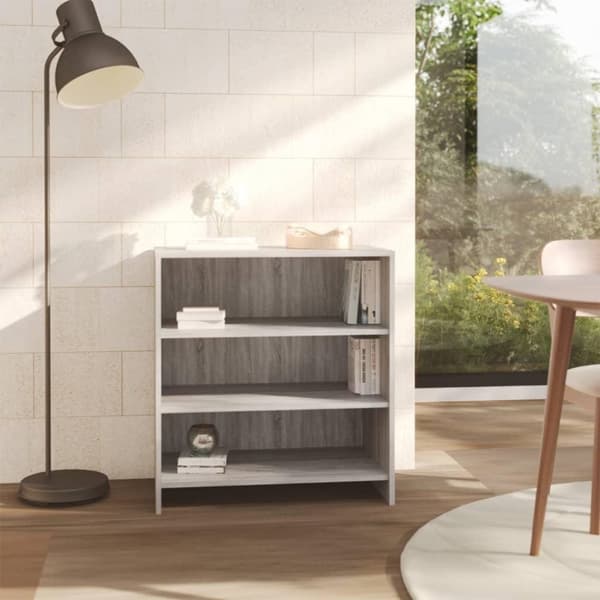 vidaXL skænk 70x40,5x75 cm spånplade grå sonoma-eg