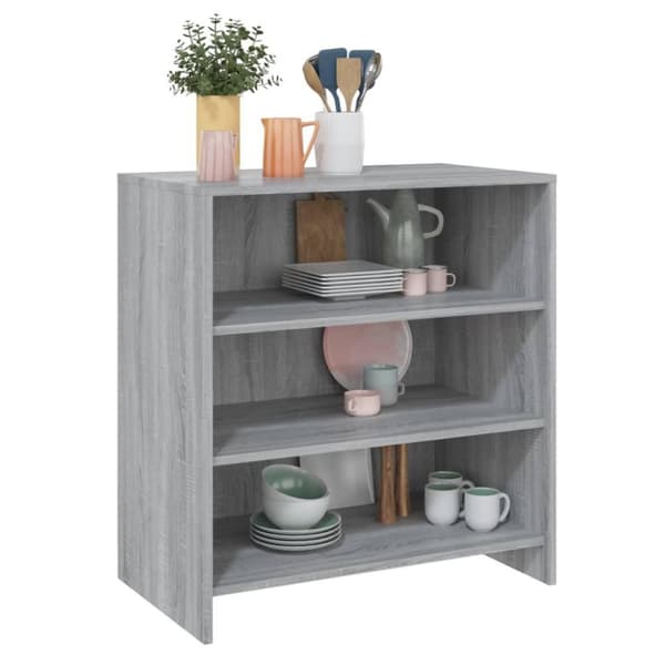 vidaXL skænk 70x40,5x75 cm spånplade grå sonoma-eg
