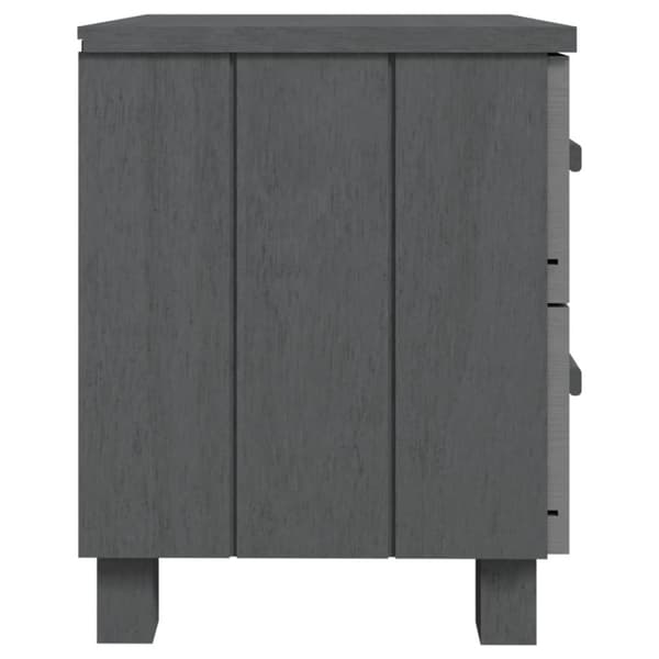 vidaXL Nattbord HAMAR mørkegrå 40x35x44,5 cm heltre furu