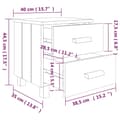 Miniatyrbilde 7 av 8: vidaXL Nattbord HAMAR honningbrun 40x35x44,5 cm heltre furu