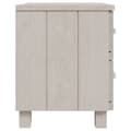 Miniatyrbilde 3 av 8: vidaXL Nattbord HAMAR hvit 40x35x44,5 cm heltre furu
