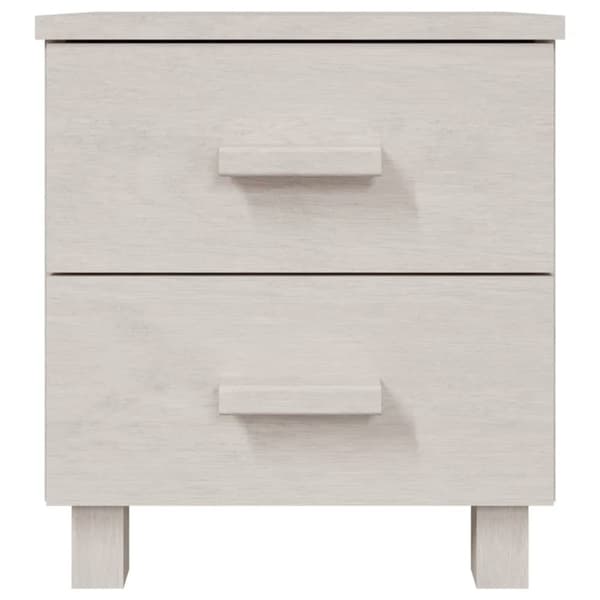 vidaXL Nattbord HAMAR hvit 40x35x44,5 cm heltre furu