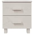 Miniatyrbilde 2 av 8: vidaXL Nattbord HAMAR hvit 40x35x44,5 cm heltre furu