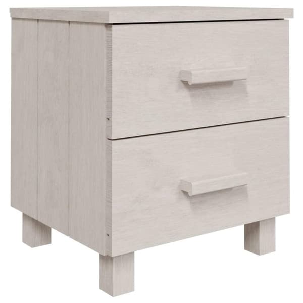 vidaXL Nattbord HAMAR hvit 40x35x44,5 cm heltre furu