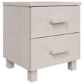 Miniatyrbilde 1 av 8: vidaXL Nattbord HAMAR hvit 40x35x44,5 cm heltre furu