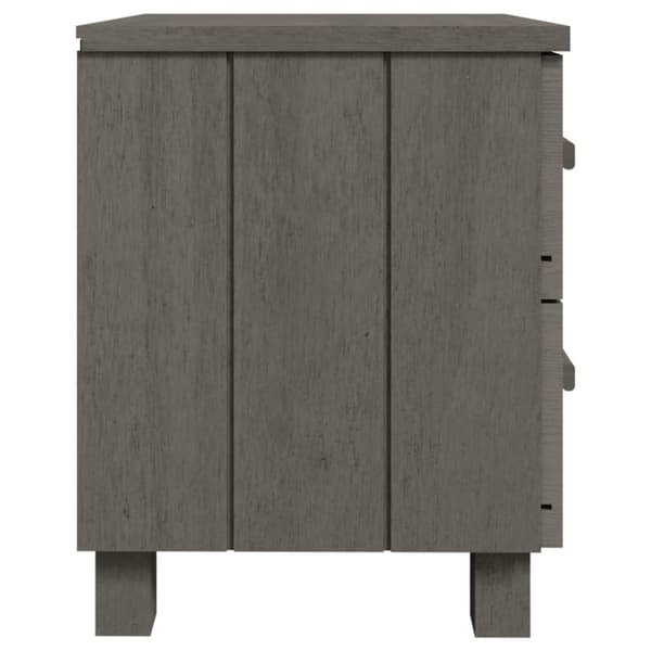 vidaXL sengeskab HAMAR 2 stk. 40x35x44,5 cm massivt fyrretræ lysegrå