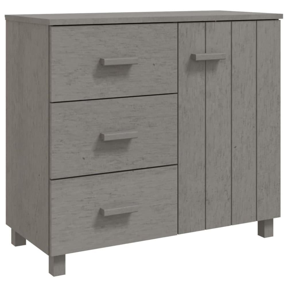 vidaXL Skänk ljusgrå 90x40x80 cm massiv furu