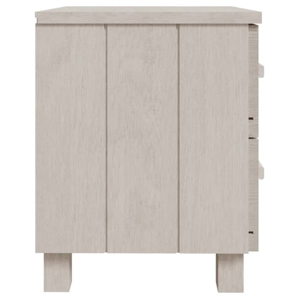 vidaXL sengeskab HAMAR 2 stk. 40x35x44,5 cm massivt fyrretræ hvid