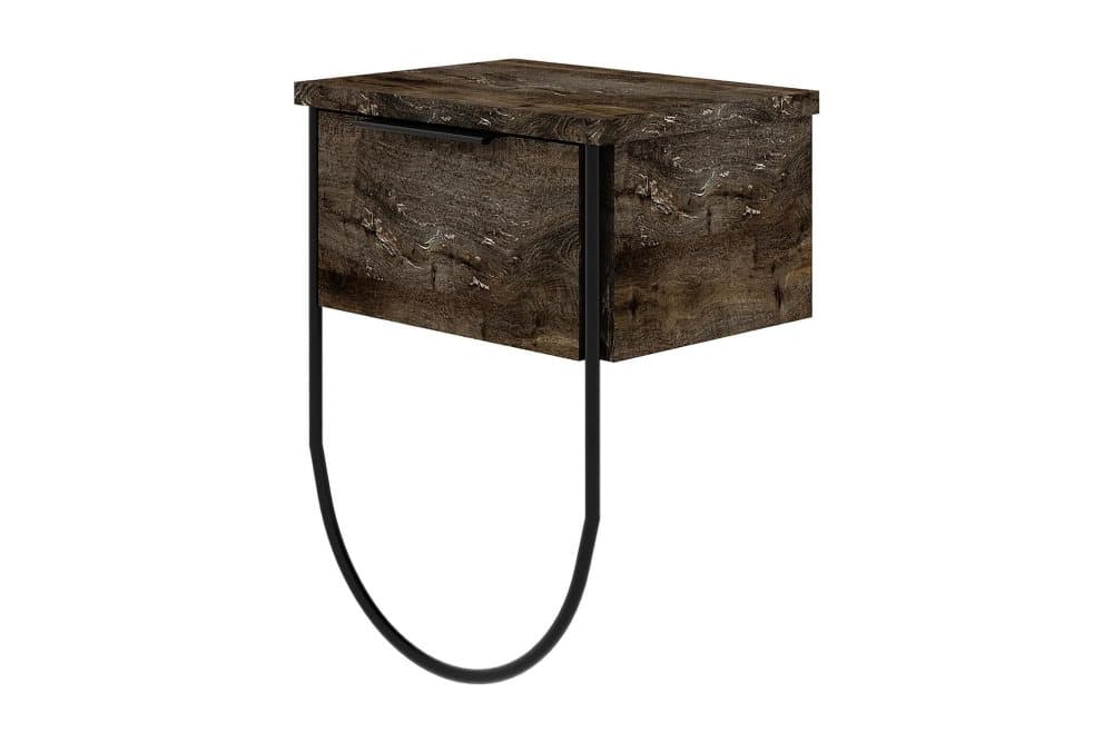 KHALIL Sängbord 33 cm Brun