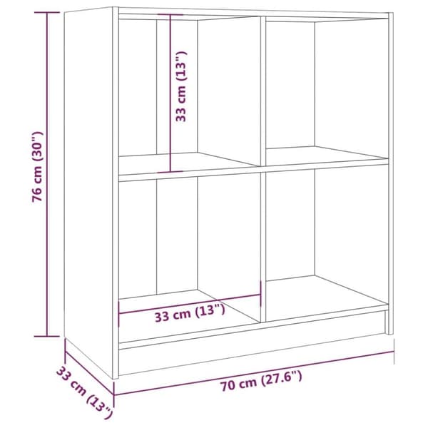 vidaXL Skjenk honningbrun 70x33x76 cm heltre furu
