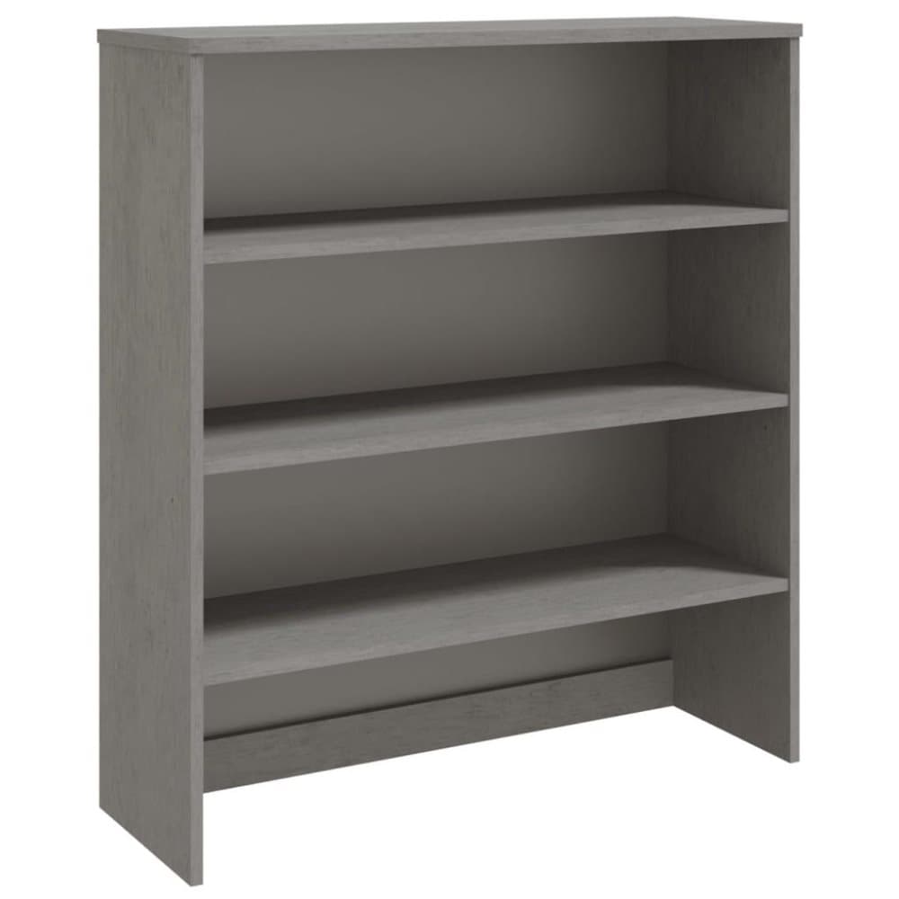 vidaXL Överdel till skåp ljusgrå 90x30x100 cm massiv furu