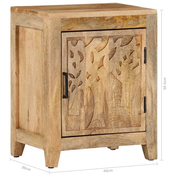 vidaXL Nattbord 40x30x50 cm heltre mango