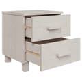 Miniatyrbilde 5 av 9: vidaXL Nattbord HAMAR 2 stk hvit 40x35x44,5 cm heltre