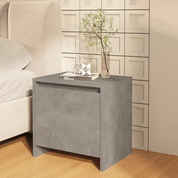vidaXL Sängbord betonggrå 45x34,5x44,5 cm spånskiva