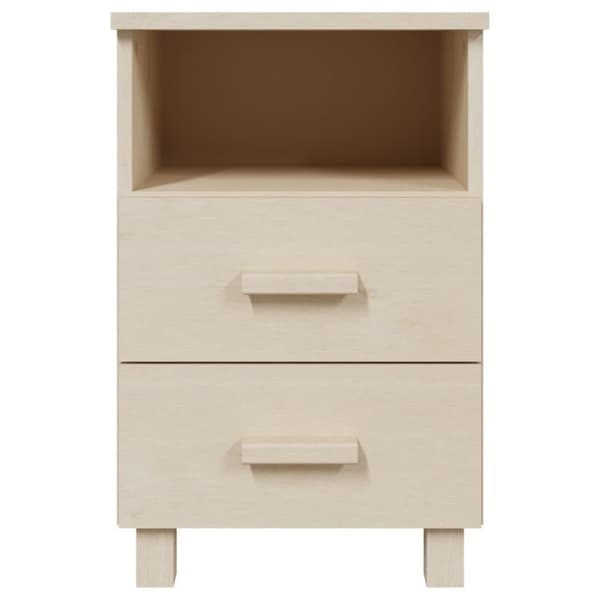 vidaXL Nattbord HAMAR honningbrun 40x35x62 cm heltre furu