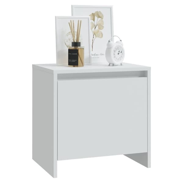 vidaXL Nattbord hvit 45x34x44,5 cm sponplate