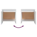 Miniatyrbilde 7 av 8: vidaXL Nattbord hvit 45x34x44,5 cm sponplate