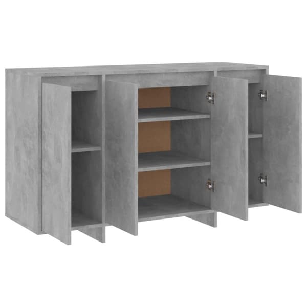 vidaXL skænk 120x41x75 cm konstrueret træ betongrå