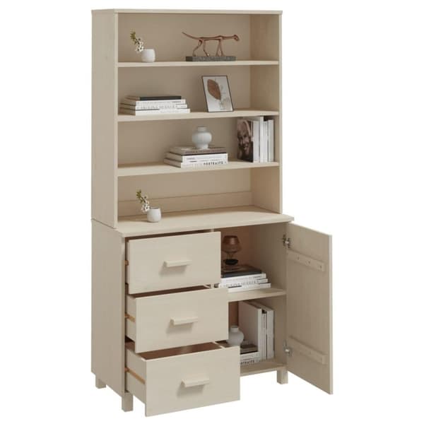 vidaXL Highboard HAMAR heltre furu honningbrun