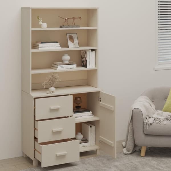 vidaXL Highboard HAMAR heltre furu honningbrun