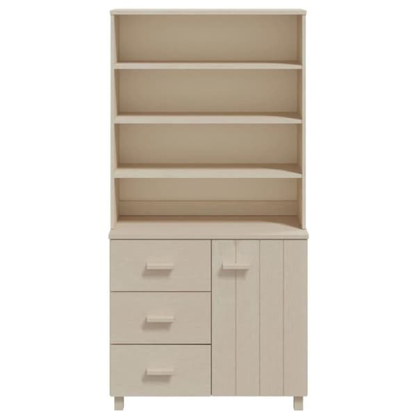 vidaXL Highboard HAMAR heltre furu honningbrun