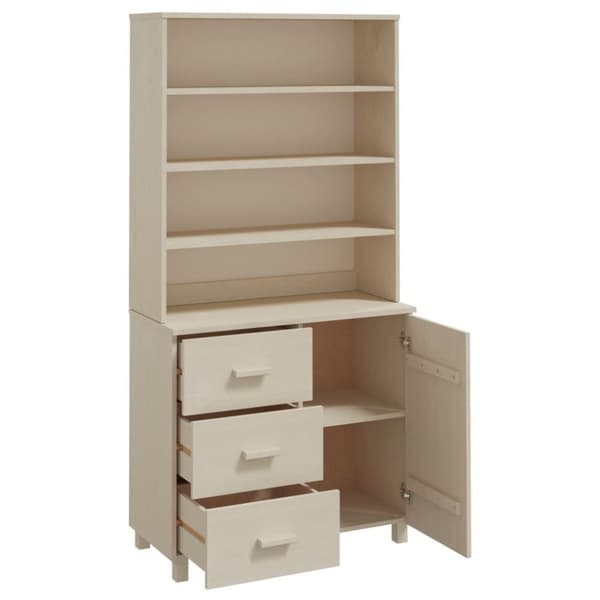 vidaXL Highboard HAMAR heltre furu honningbrun