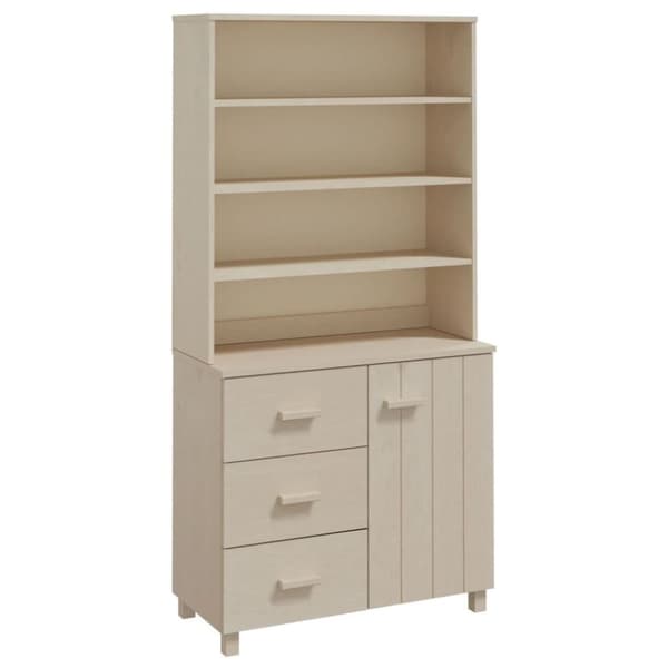 vidaXL Highboard HAMAR heltre furu honningbrun