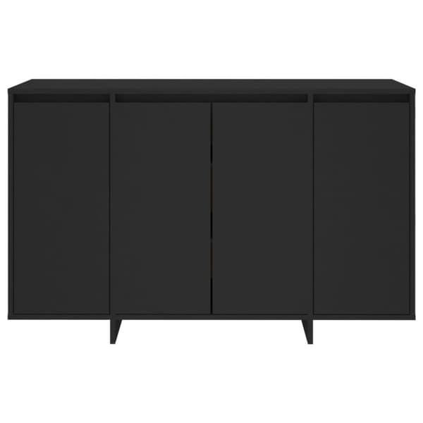 vidaXL skænk 120x41x75 cm spånplade sort